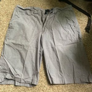 Spotted Blue Flat Front Shorts Mediums